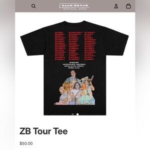 Zach Bryan Men's Large Merch T-Shirt